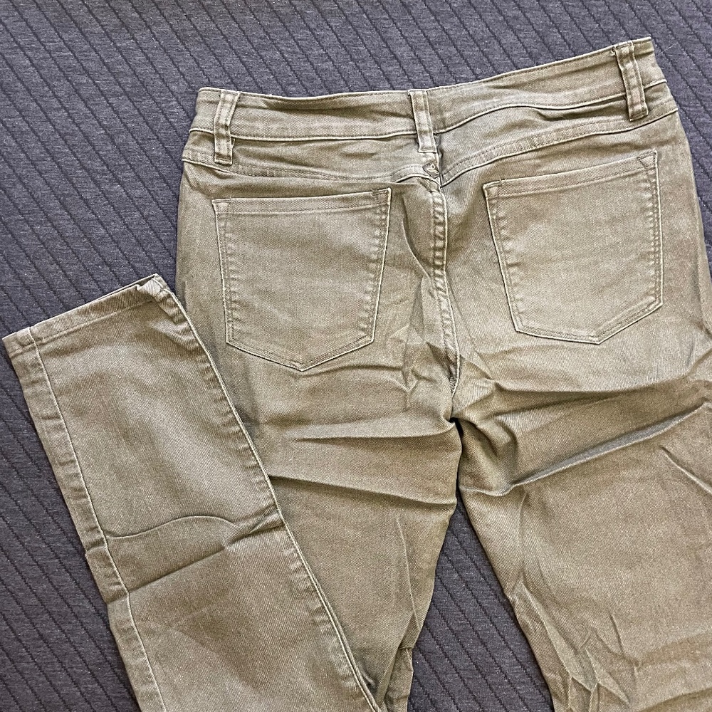 Olive Green Pants in Skinny/Straight Leg Cut